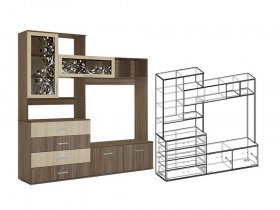 Центральная секция Альтернатива в Сокуре - sokur.mebel-nsk.ru | фото