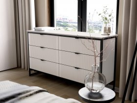Комод 6 ящиков Нора (персидский жемчуг) в Сокуре - sokur.mebel-nsk.ru | фото