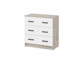 Комод КМ-02 Ронда (дуб крафт серый/дуб крафт белый) в Сокуре - sokur.mebel-nsk.ru | фото