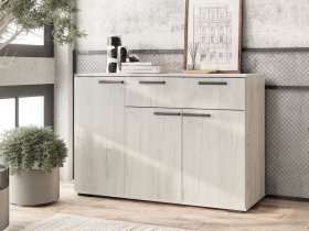 Комод Стандарт-4 NEW (дуб крафт белый) в Сокуре - sokur.mebel-nsk.ru | фото