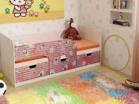 Кровать детская с ящиками 1,86 Минима Hello Kitty в Сокуре - sokur.mebel-nsk.ru | фото