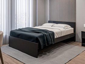 Кровать двуспальная 1,4м Бруклин СБ-3353 (диамант серый) в Сокуре - sokur.mebel-nsk.ru | фото