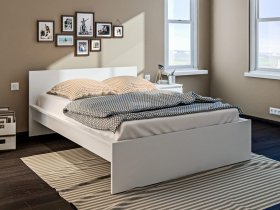 Кровать двуспальная 1,4м Леон СБ-3368 (белый) в Сокуре - sokur.mebel-nsk.ru | фото