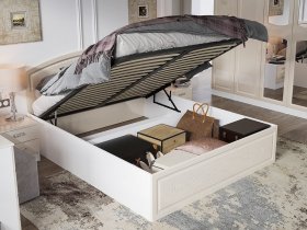 Кровать двуспальная 1,6 м Венеция КРМП-160 с подъемным механизмом в Сокуре - sokur.mebel-nsk.ru | фото