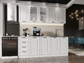 Кухонный гарнитур Агава 2,0 м (акация белая) в Сокуре - sokur.mebel-nsk.ru | фото
