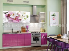Кухонный гарнитур Орхидея (сиреневый) в Сокуре - sokur.mebel-nsk.ru | фото