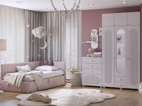 Модульная детская Милана (белое дерево/сакура) в Сокуре - sokur.mebel-nsk.ru | фото