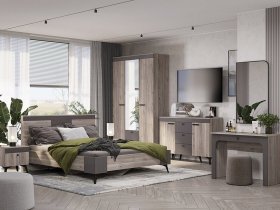 Модульная спальня Кассандра (дуб смоки/MF14) в Сокуре - sokur.mebel-nsk.ru | фото
