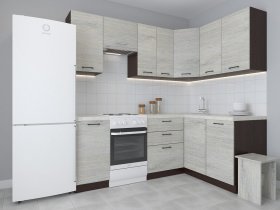Модульная угловая кухня 1,4м*2,1м Лада (пикард) в Сокуре - sokur.mebel-nsk.ru | фото