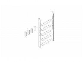 Пакет №10 Прямая лестница и опоры для двухъярусной кровати Соня в Сокуре - sokur.mebel-nsk.ru | фото