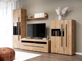 Модульная стенка Ницца (дуб вотан) в Сокуре - sokur.mebel-nsk.ru | фото