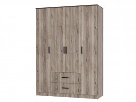 Шкаф четырехстворчатый Титан (дуб смоки) в Сокуре - sokur.mebel-nsk.ru | фото