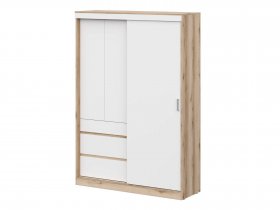Шкаф-купе (1,5м) Брауни (дуб делано/белый) в Сокуре - sokur.mebel-nsk.ru | фото