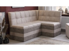 Скамья угловая «Оскар» исп. 2 (микровелюр Wellmart Dark Beige/Latte) в Сокуре - sokur.mebel-nsk.ru | фото