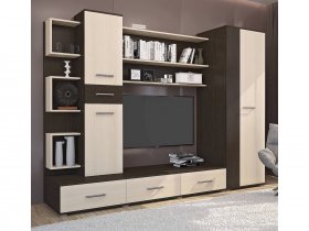 Стенка Верона (дуб венге/дуб молочный) в Сокуре - sokur.mebel-nsk.ru | фото