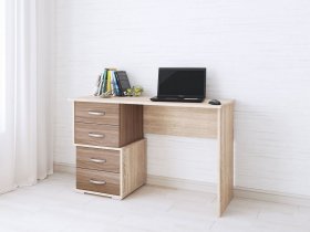 Стол письменный Сити-2 (ясень шимо темный/дуб сонома) в Сокуре - sokur.mebel-nsk.ru | фото