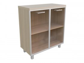 Тумба 2 двери со стеклом (бронза) Президент-ПРО Пр502 в Сокуре - sokur.mebel-nsk.ru | фото