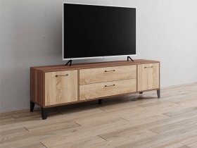Тумба под ТВ Парус-13 (ясень шимо темный/дуб сонома) в Сокуре - sokur.mebel-nsk.ru | фото